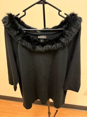 Lane Bryant Off the Shoulder Faux Fur Lined Sweater - 2X